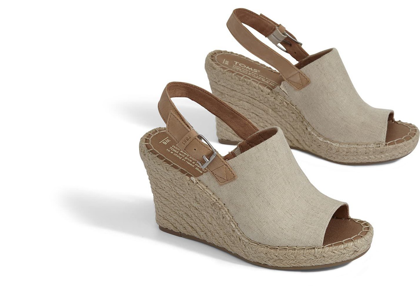 Toms Wedge Damskie Szare - Monica Heel - 84LXAFDVY